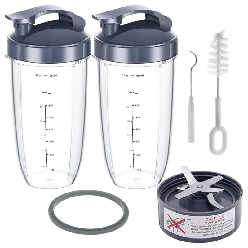 Bicchieri di ricambio UNCL da 32 Oz per Nutribullet, per Nutribullet 600W/900W, con coperchio ribaltabile e lama
