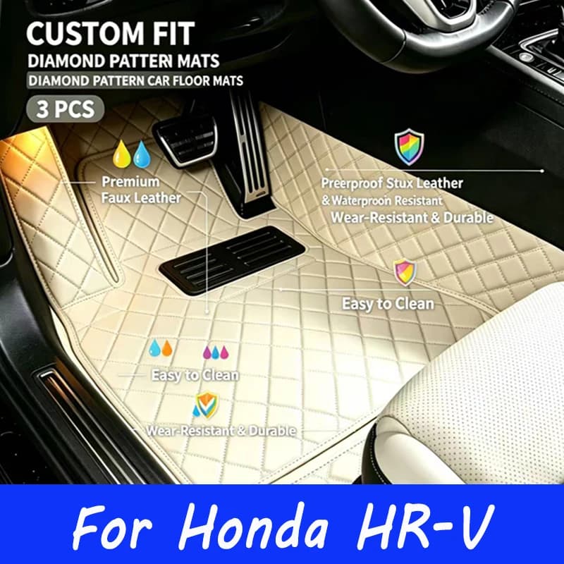 Car Floor Mat For Honda HR-V HRV HR V Vezel Vezeru RV 2022 2023 2024 5seat Global Version Car Mats Full Set Rugs