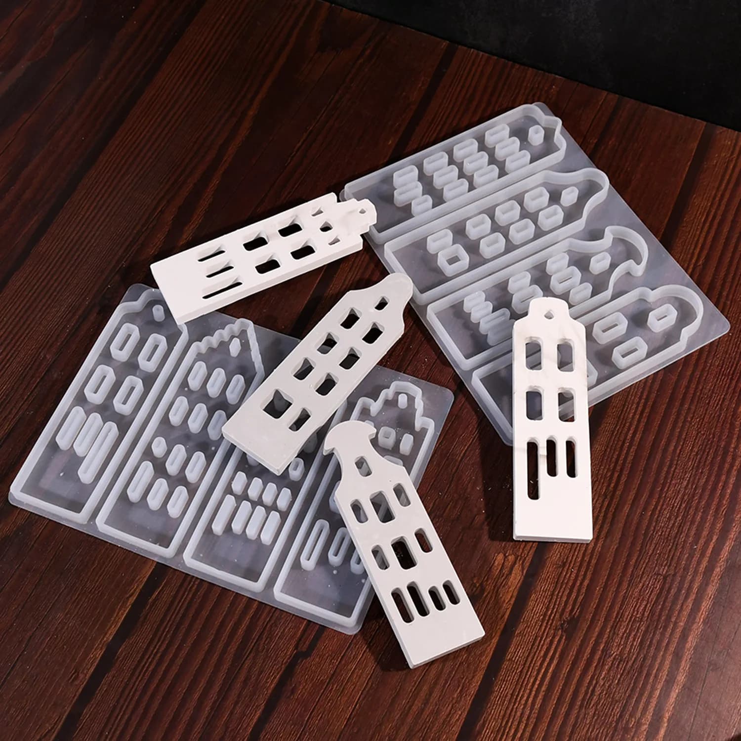 Stampo in silicone 3D fai da te per resina epossidica, porta candele a 4 bracci per aromaterapia, decorazione per casa, stampo per presa multipla