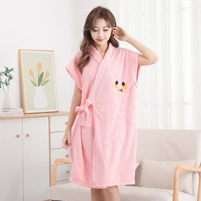 Accappatoio unisex ad asciugatura rapida, asciugamano indossabile, mantello con cappuccio assorbente per casa e dormitorio