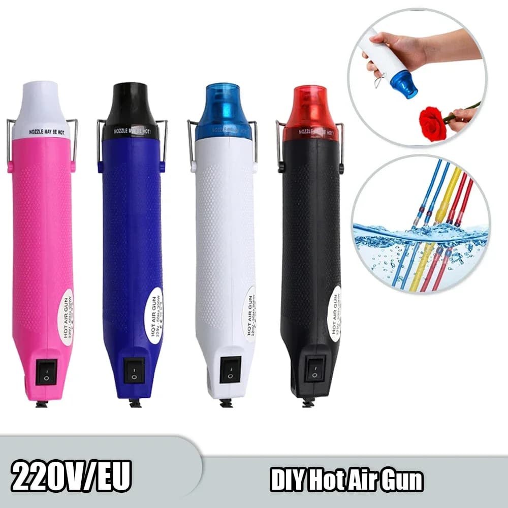 Pistola ad aria calda professionale da 220 V, temperatura regolabile per tubi termoretraibili, installazione di avvolgimento per auto, saldatura e asciugatura