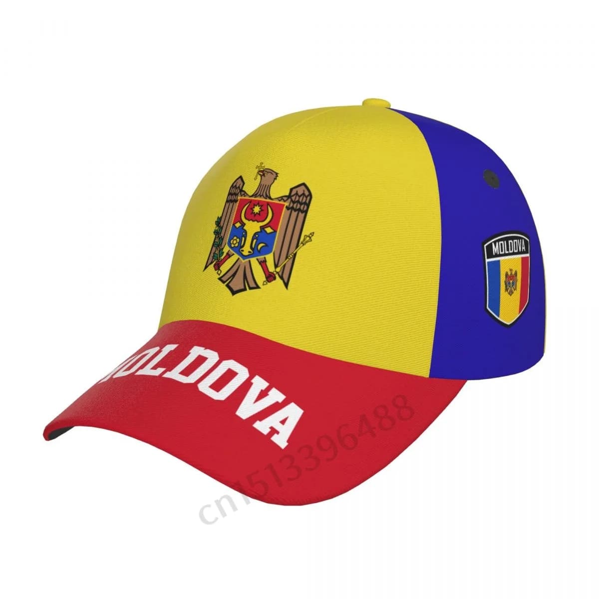 Moldova Flag 3D Soccer Hats Sun Baseball Cap Breathable Adjustable Men Women Outdoor Fishing Hat