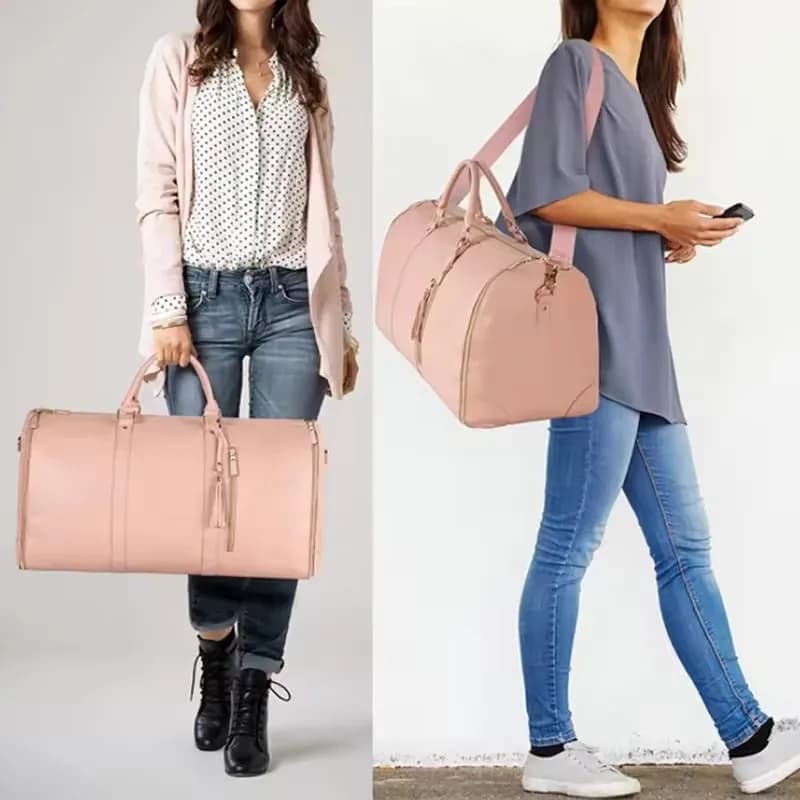 Borse per indumenti da viaggio, borsa per indumenti convertibile Borse da viaggio grandi per donna, valigia sospesa 2 in 1 resistente all'acqua