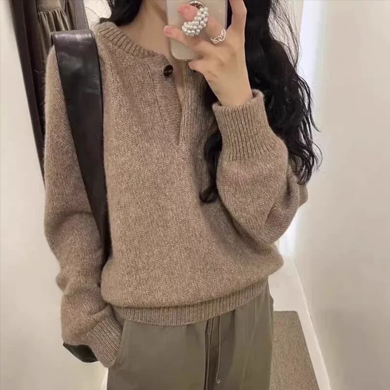 Women's Sweater 100% Cashmere Knitwears Autumn Winter Cashmere Knitted O-Neck Pullover Solid Jumper Clothing Tops