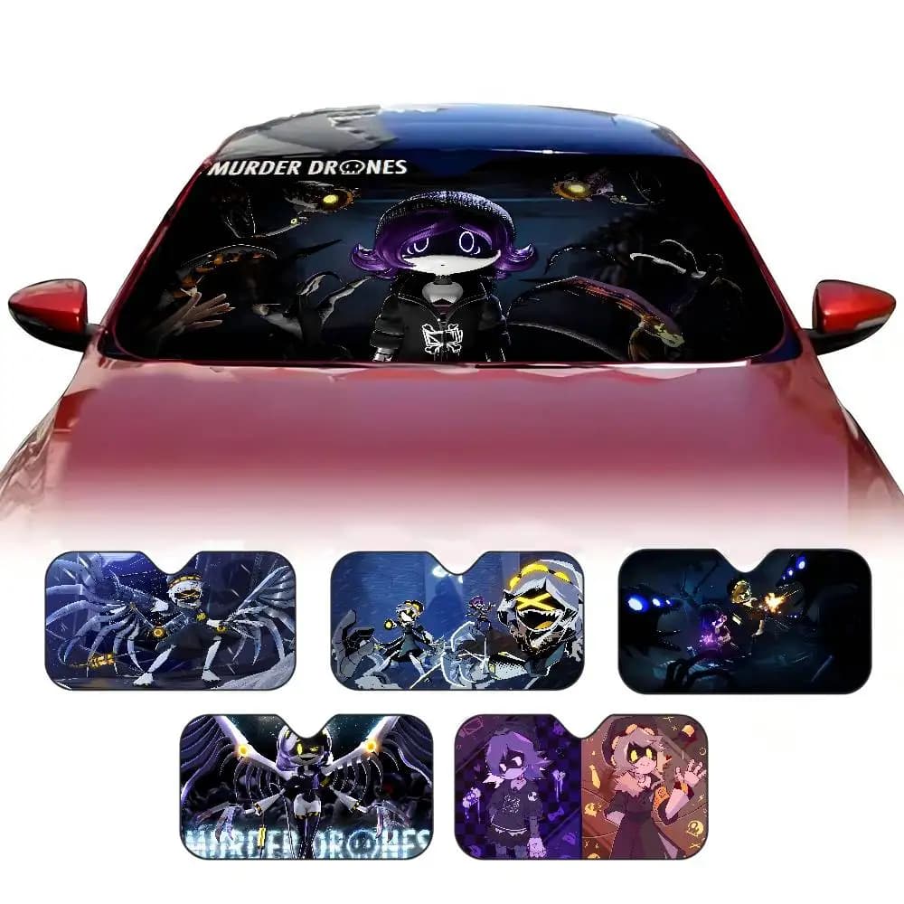M-Murder Drums Sunscreen for Auto SUV Truck Front Window Sunset accessory Visiera Protection Shield Cover