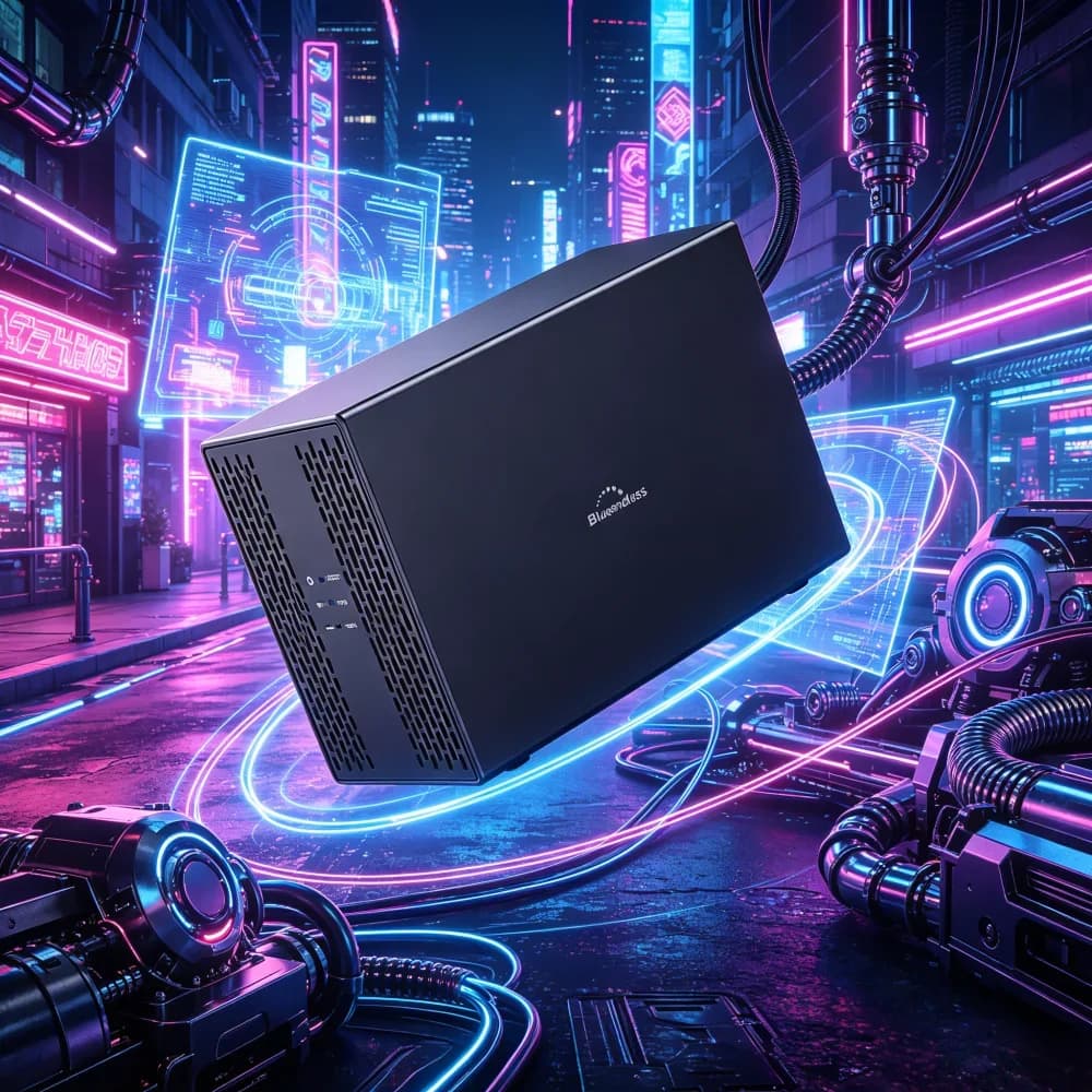Box esterno per HDD SATA da 3,5 pollici a doppio alloggiamento USB 3.0 Type-C con design per la dissipazione del calore