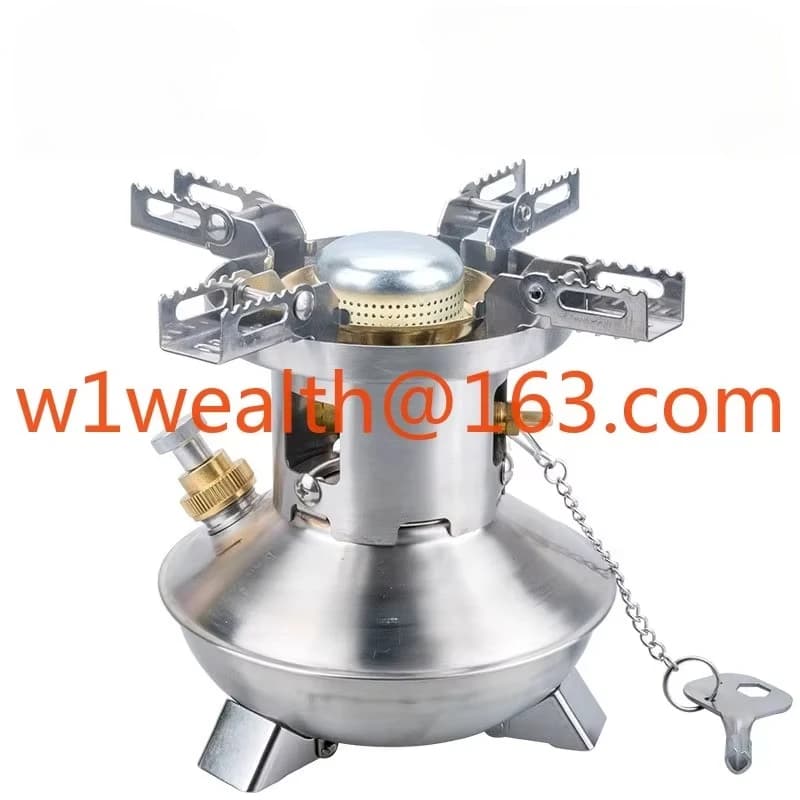 Outdoor cooker with autonomous guide for cooking and boiling water, comfortable integrated camping stove for outdoor picnic