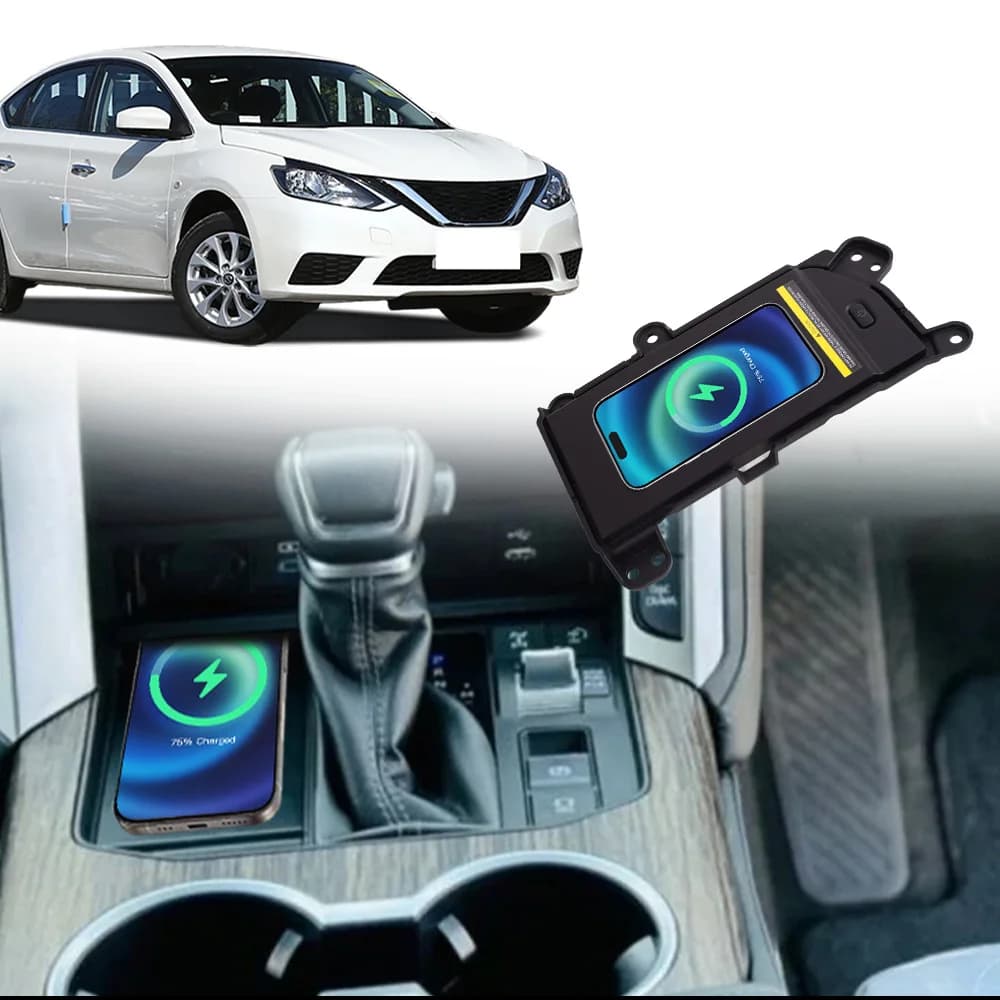 Wireless QI Charger for Toyota Land Cruiser LC300 RHD 2021-2023 Fast Car Mobile Charger Accessory