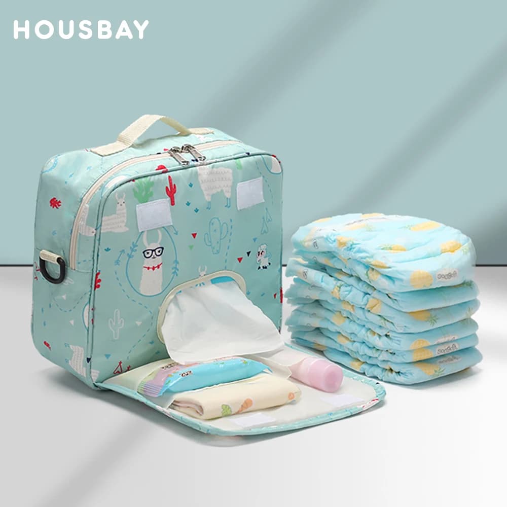 Borse per pannolini per bambini borsa portatile riutilizzabile impermeabile borsa a tracolla per mamma in tessuto bagnato/asciutto biberon per il trasporto