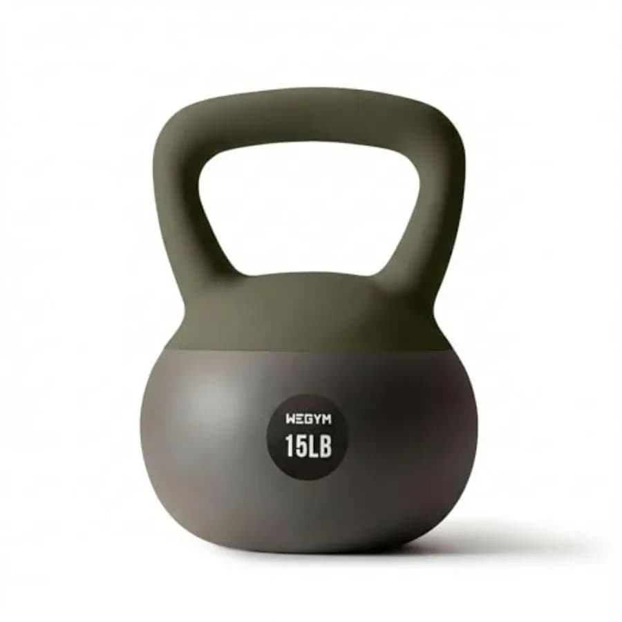 Kettlebell Morbidi per Allenamenti a Casa, Sollevamento Pesi, Allenamento di Forza per Tutto il Corpo, Rivestiti in Gomma Nera, Ammortizzati e Resistenti agli Urti