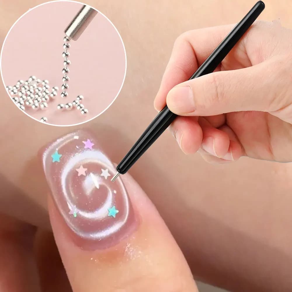 3D Vortex/Loccinella/Acqua Ondulazione Cat Eye Nail Bastone magnetico Aspirazione Sfera in acciaio Magnete Penna Cat Eye Gel Smalto per unghie Strumenti per nail art