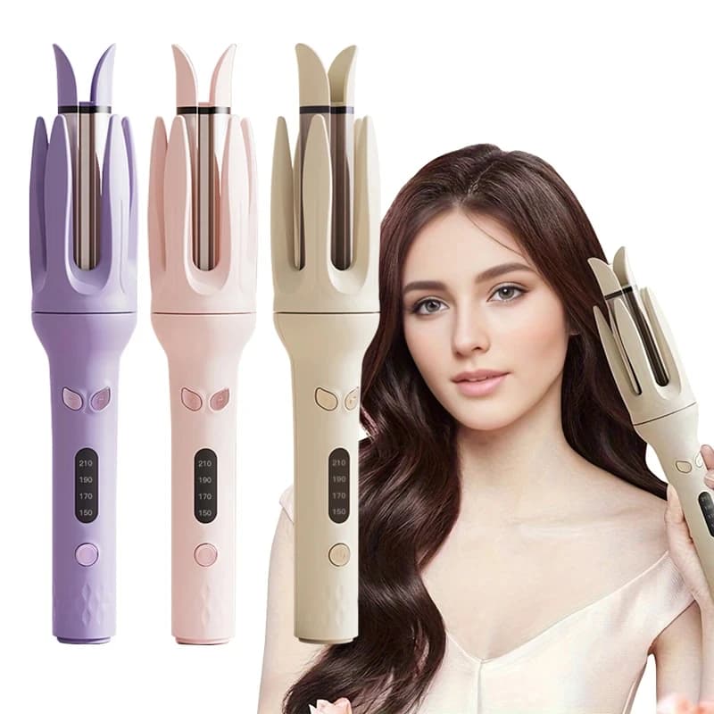 Automatic 28mm curler with Negative ions, Ferro Arricciacapelli Elettrico in Ceramica Rotante, Anti-Group, for Waves and Ricci