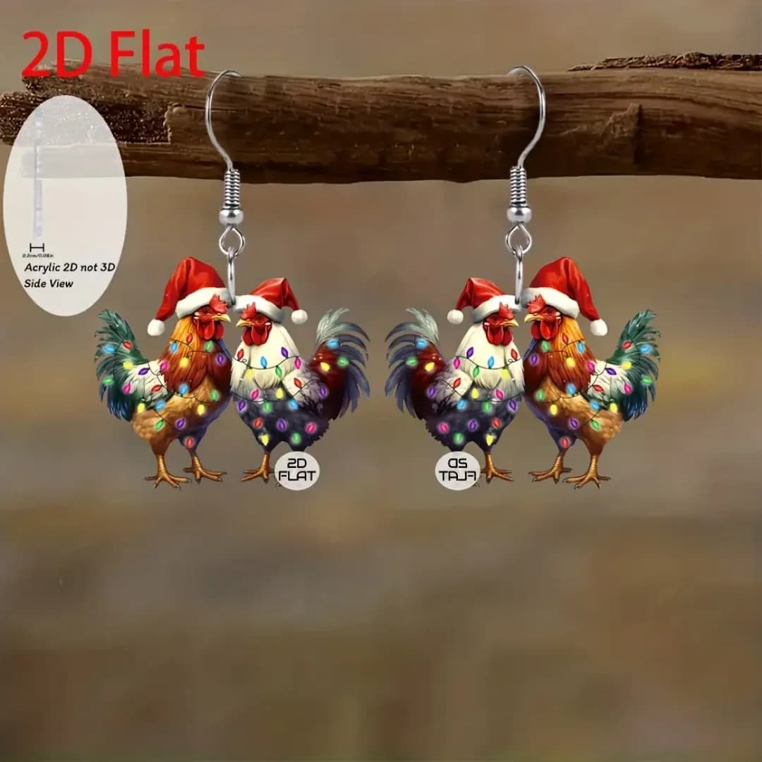 Earrings gall festive Earrings hanging for Christmas holidays Uncoated opaque jewelry Gift for women Birthday Wedding party All occasions