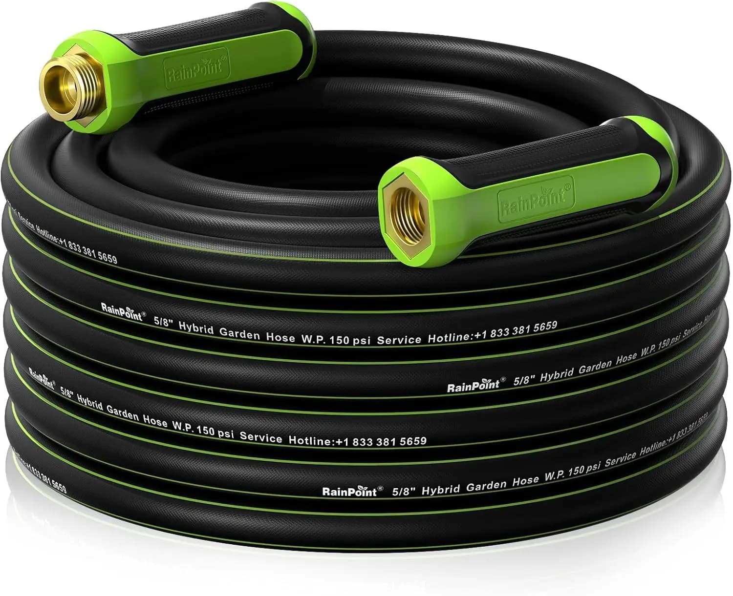 Garden Tube Flexible Reinforced 50ft x 5/8", Hybrid Lightweight and Resistant with Handle Swivel for Garden, Washing Car, Domestic Animals