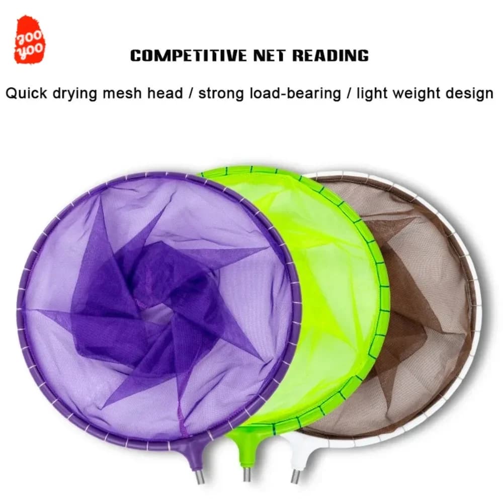 1PC 25cm Testa di rete da pesca competitiva Ultra leggera Grande rete da pesca Forniture per attrezzi da pesca alla carpa