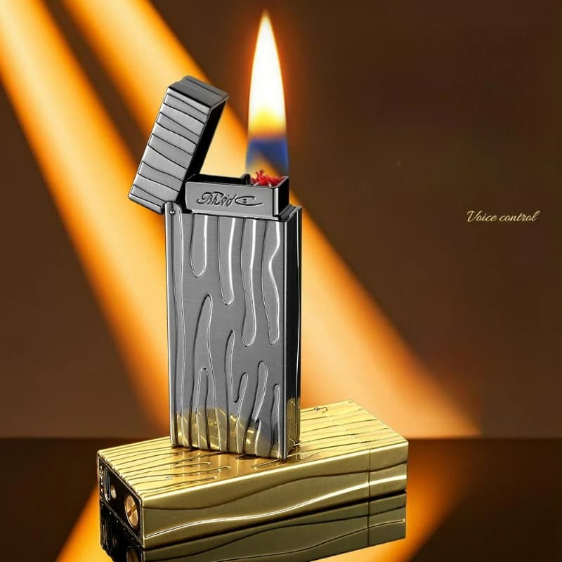HOT Voice Control High-Tech 4 Ignition Modes Lighter Narrow Hybrid Oil-Electric Lighters Inductive Ignition System