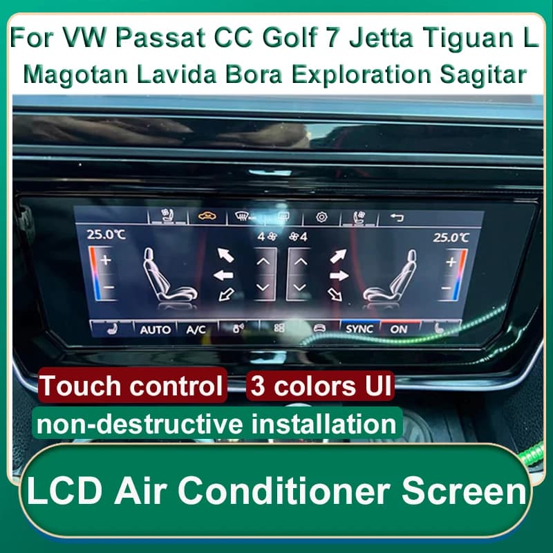 Schermo LCD aria condizionata per VW Golf 7 Tiguan L Passat B8 Magotan Sagitar Jetta Voice AC Panel Display Control Touch