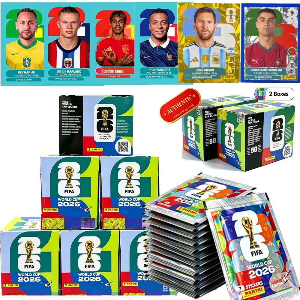 Official Panini 2026 FIFA World Cup limited stickers with Lamine Yamal & Messi, premium gift for football collectors & hobbyists