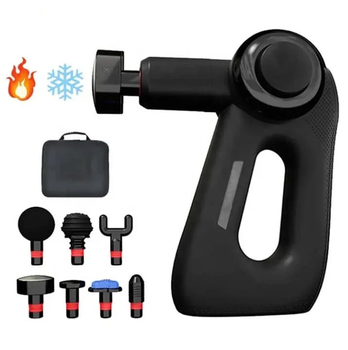 Powerful Portable Multifunction Lcd Vibration Therapy Body Muscle Message Heat Hot and Cold Deep Tissue Massage Gun Massager