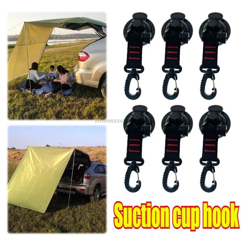 Outdoor camping tent for car, suction buckle, portable suction cup hook, tent hook, solar protection, rain cover, suction cup for car window