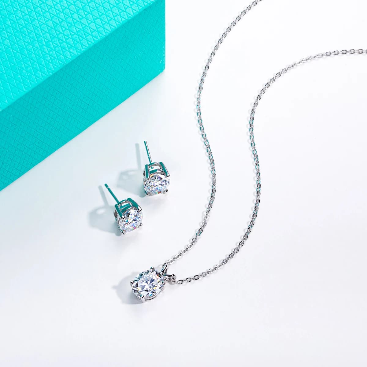 Oval Cut D Color VVS1 Moissanite Jewelry Set S925 Sterling Silver 18K Gold Plated 2-5CT Pendant Necklace 0.5-3CT Stud Earrings Wedding Fine Jewelry Gift For Women