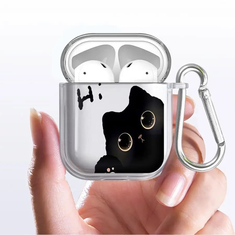 Cute Cat Clear Earphone Cases Cover Cases for Airpods 2 Pro3 Pro2 4 3 1