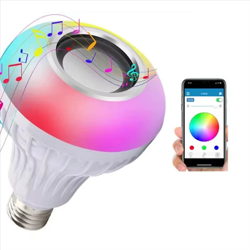 【Acquista tutto!】E27 Smart RGB Wireless Bluetooth Altoparlante Lampadina Riproduzione di musica Lampada a LED dimmerabile con telecomando
