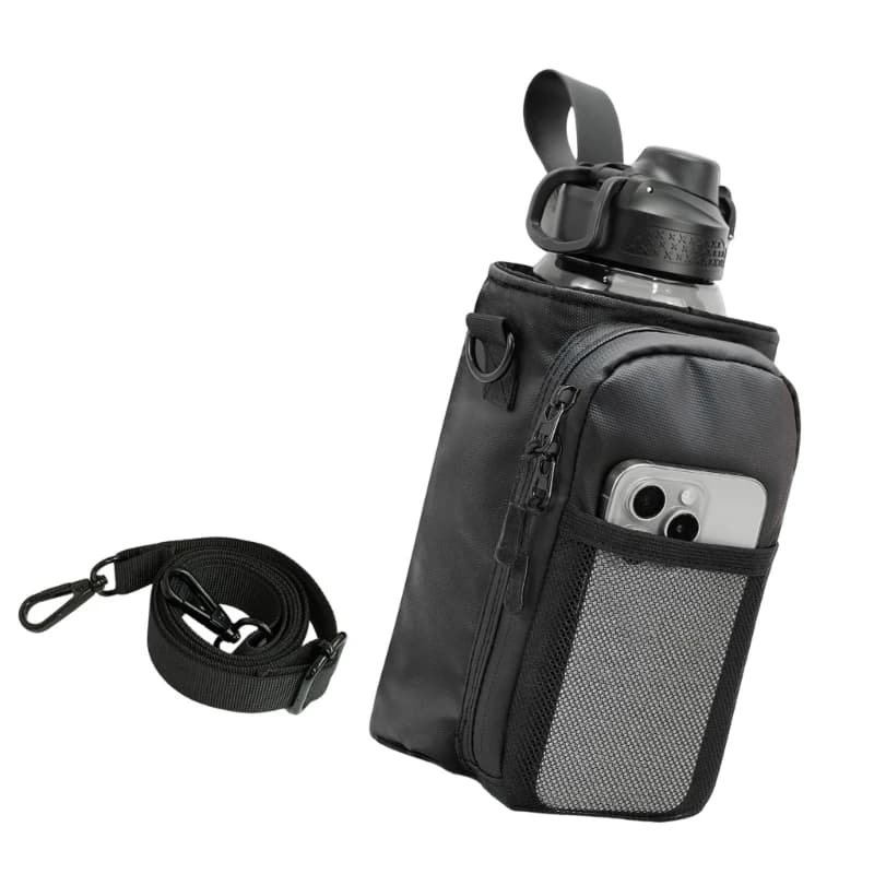 Q39E Water Nylon Drink Belt With Side Fastener For Running Hiking Training Accommodates 32Oz 40Oz Bottles