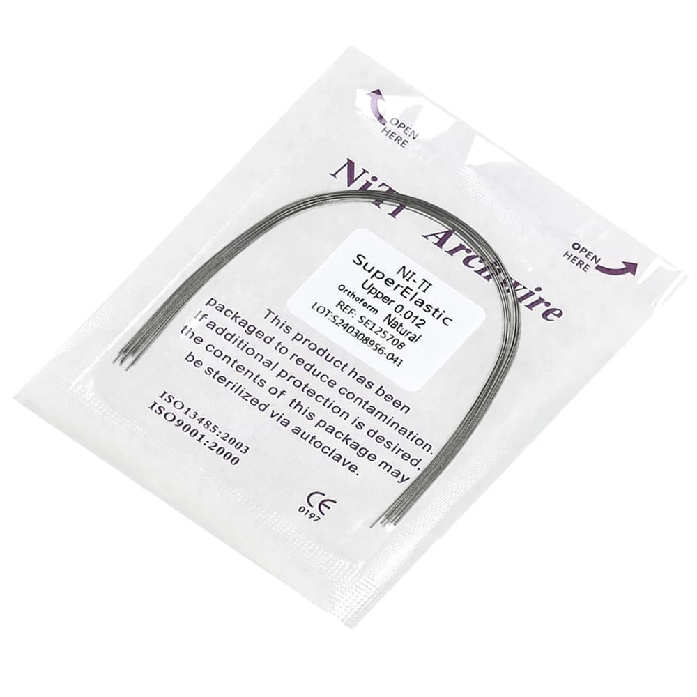 10 Pcs Dental Niti Heat Thermal Activated Archwires Natural Form Orthodontic Arc Round Rectangular Arch Wires for Teeth Braces