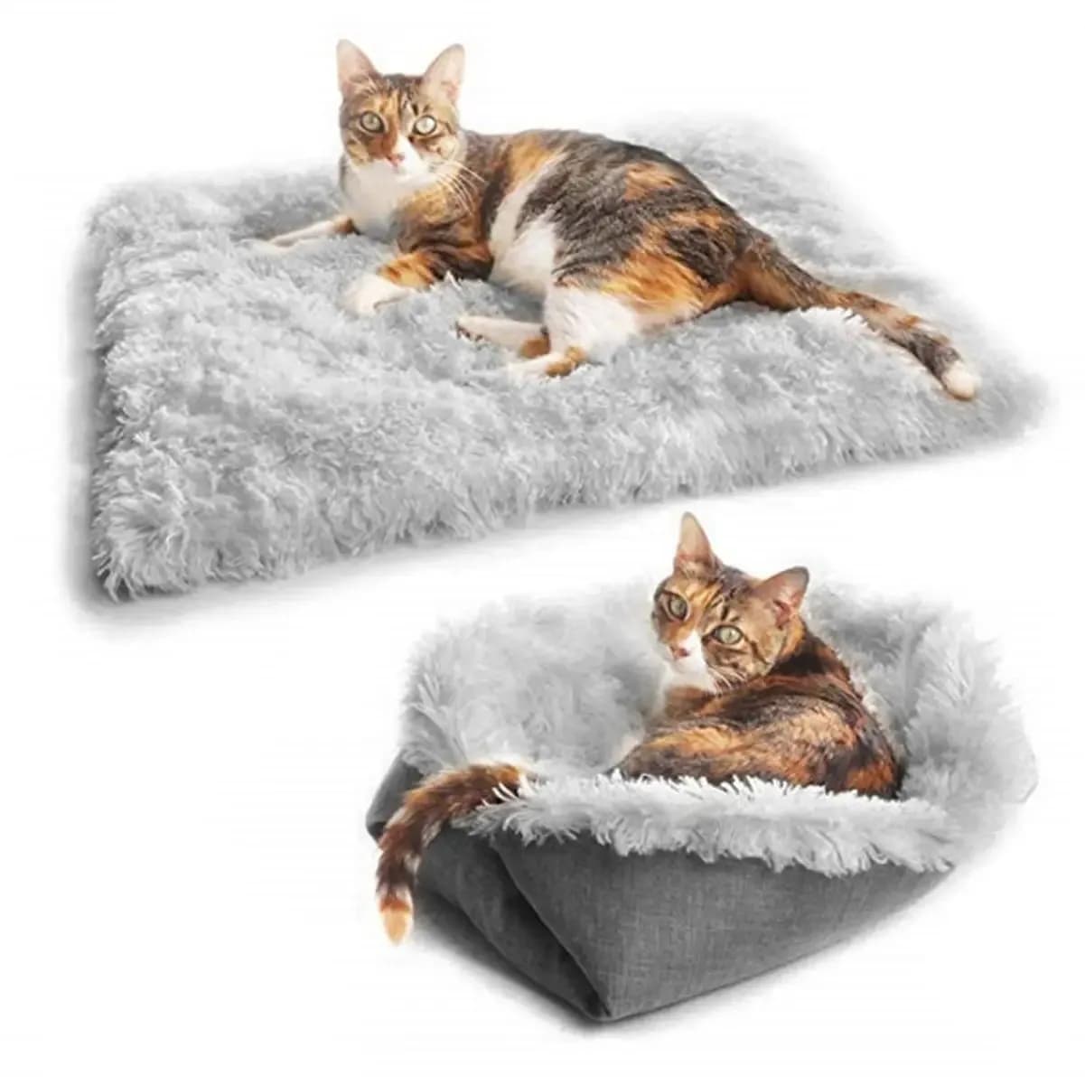 Coperta per animali domestici Nido Cuccia per cani in peluche per piccoli animali domestici Tappetino per animali domestici spesso Cuccia per cani pieghevole a doppio scopo Cuccia per gatti universale lavabile