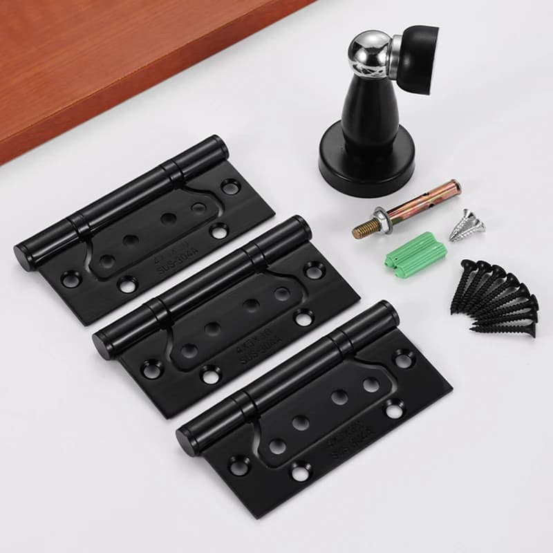 Fermaporta magnetico per camera da letto, supporto per pavimento, blocco di protezione per la chiusura, accessori per cerniere girevoli, cerniere in acciaio inossidabile, decorazioni per la casa