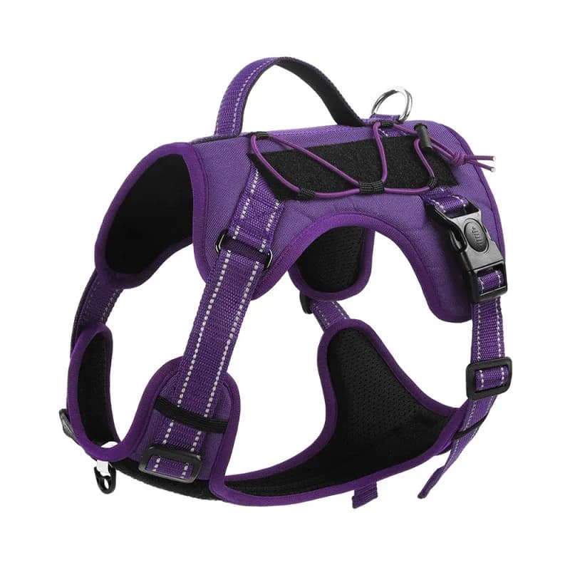 Gilet con tracolla per cani Catena riflettente per cani Cintura toracica tattica a prova di esplosione con impatto Cintura pettorale per cani di grandi dimensioni Uso leggero per cani