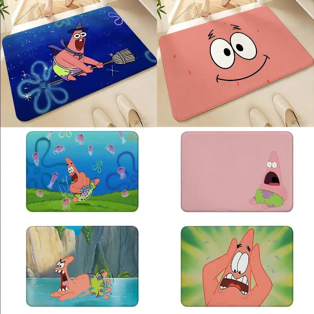 Cute P-Patricks Floor Mats Home Laundry Rug Carpet For Living Room Decor Lounge Area Anti-slip Foot Mat Entrance Doormat