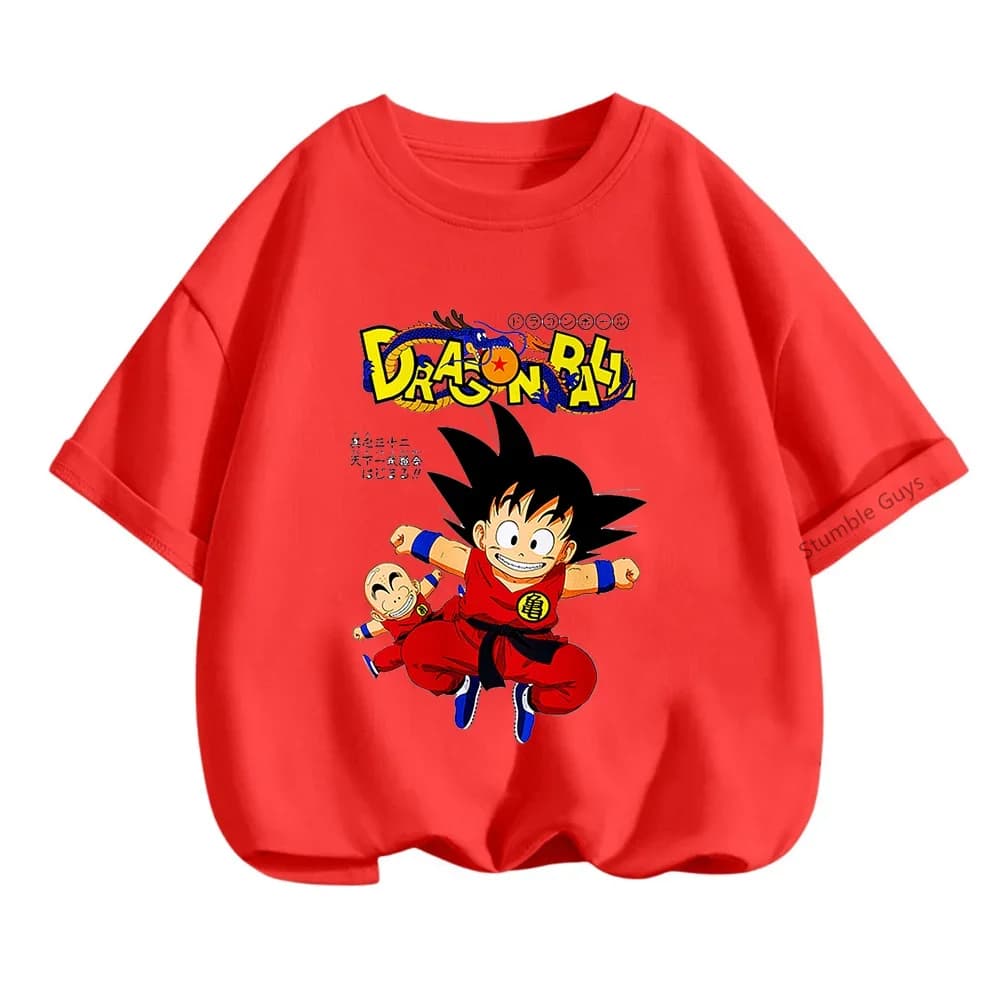 Abbigliamento per ragazzi Dragon Ball, T-shirt estiva per ragazze, Goku Vegeta Super Saiyan Kakarot, ad asciugatura rapida e traspirante