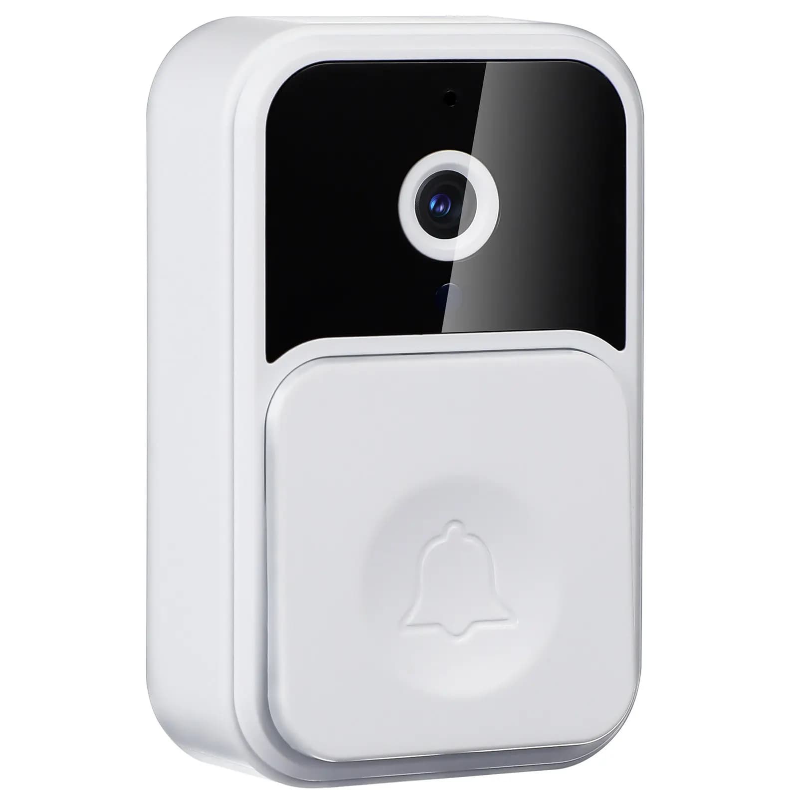 Campanello Video Wireless Intelligente WiFi con Batteria a Lunga Durata, Audio Bidirezionale e Riproduzione Notturna delle Chiamate per Visitatori