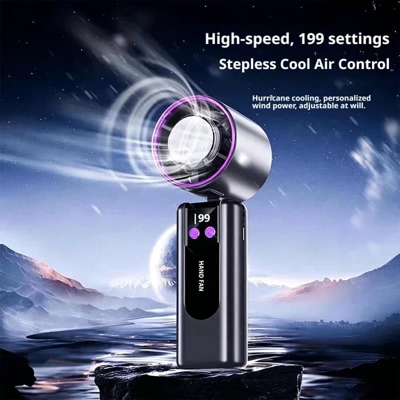 Ventilatore Portatile Super Veloce con Tecnologia di Raffreddamento a Compressione di Ghiaccio, Mini Condizionatore d'Aria per Esterni