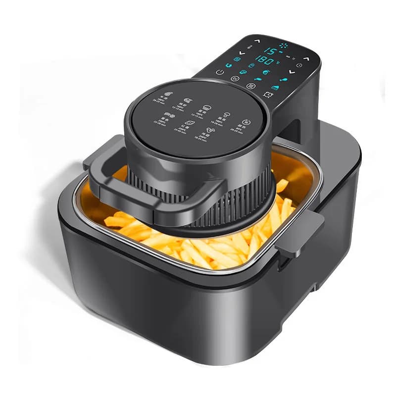 Friggitrice ad Aria da 8L con Coperchio Ribaltabile, Schermo LED Touch, 1350W, Forno Senza Olio con Cestello Antiaderente