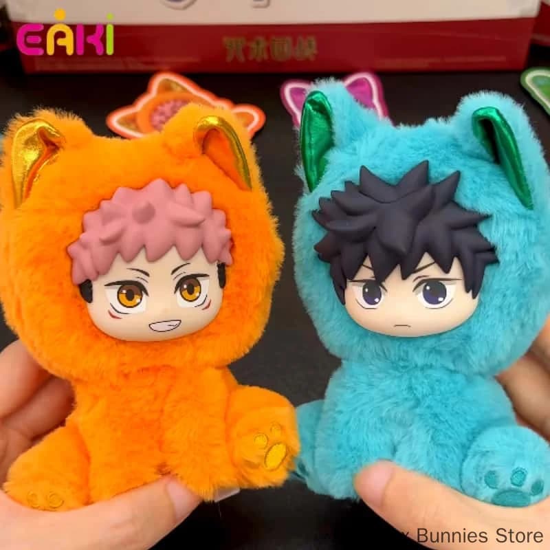 In Stock Original EAKI Jujutsu Kaisen Sitting Cat Party Blind Boxes Gojo Itadori Anime Figurine Collectible Toys Ornamnet Gifts