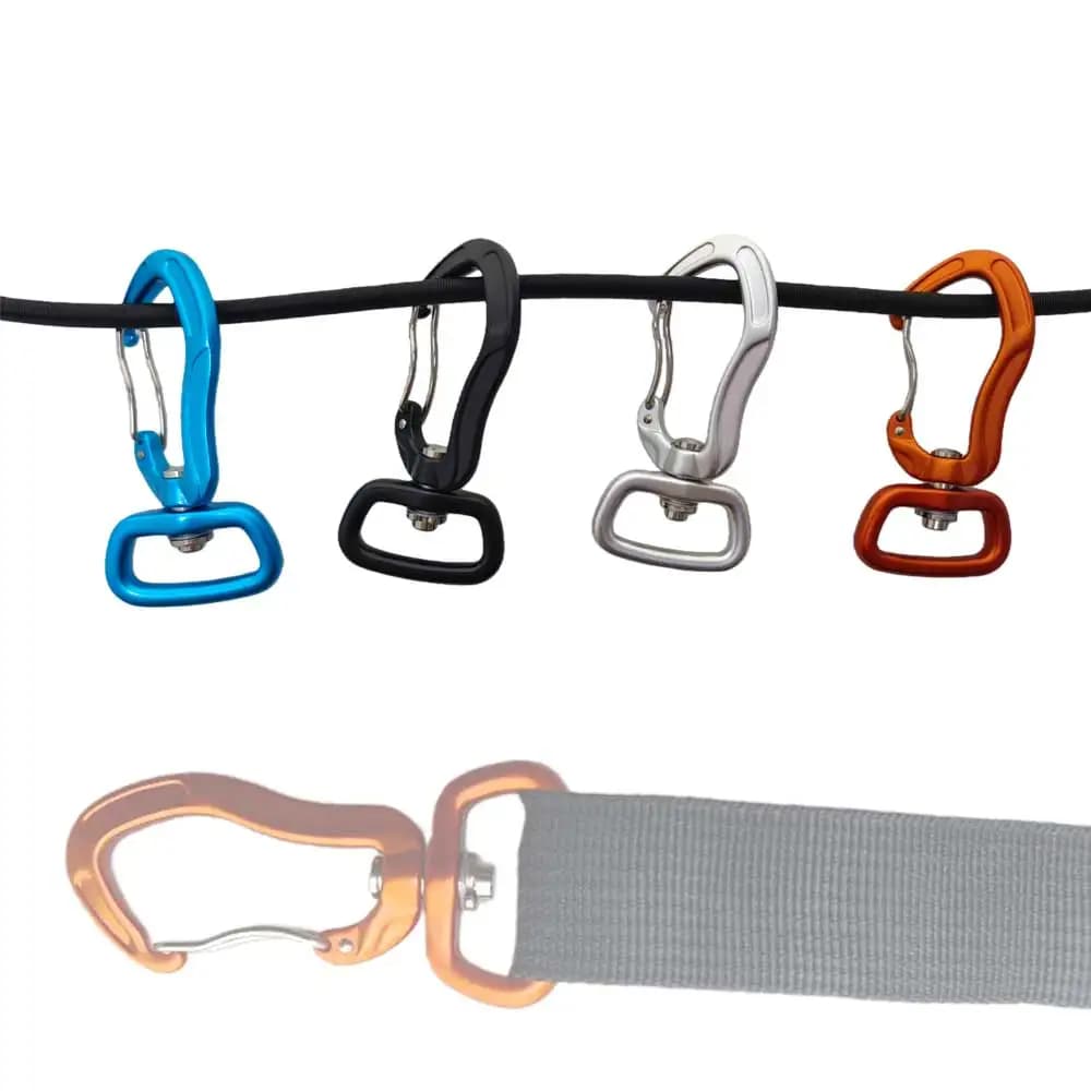 Lightweigh Outdoor Climbing Carabiner Keychain Clip for Backpacks Water Bottle Dog Leash Gear Rotatable Wiregate Hammock Hook
