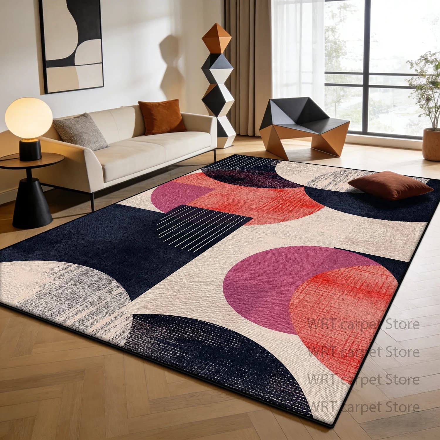 Tappeto per Soggiorno in Stile Nordico di Lusso, Decorazione Moderna, Tappeti di Grandi Dimensioni, Antiscivolo, in Tessuto a Pelo Lungo, Tatami per Camera da Letto