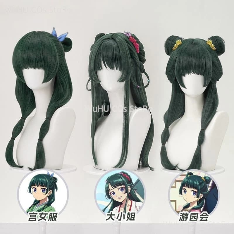 Anime The Apothecary Diaries Cosplay Maomao Parrucca Cosplay Donna Halloween Gioco di ruolo Accessori per capelli