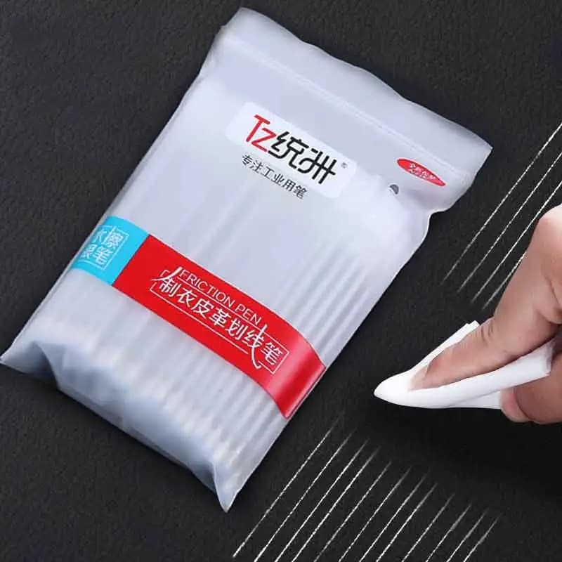 20-50Pcs set Silver Refill 0.8mm Fabric Marker for Sewing Cotton Silk Leather Textile Patchwork Marking Erasable Washable Handle