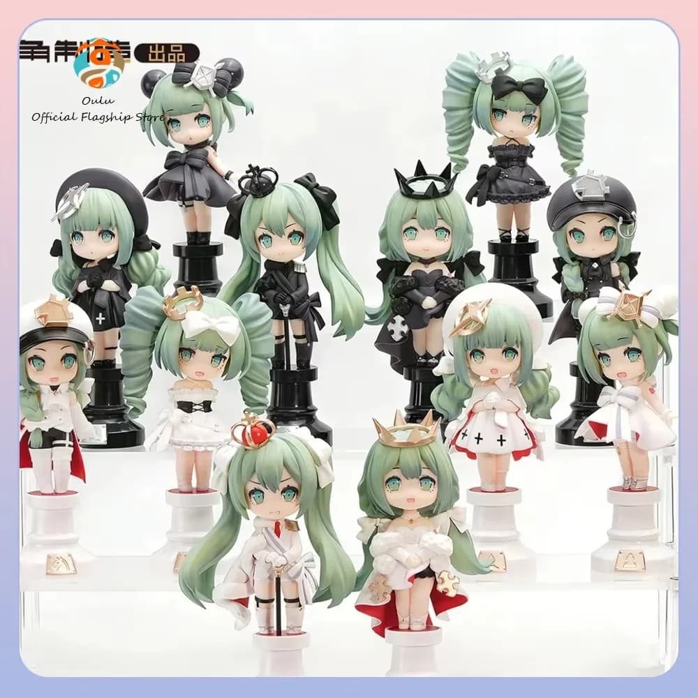 New Genuine Hatsune Miku Blind Box Miku In The Chess Series Mini Figures Mystery Box Desktop Decor Ornaments Gift Toys