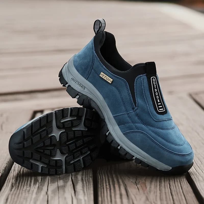 New Men's Walking Shoes Lightweight Comfortable Breathable Middle Age Outdoor Hiking Sneakers Big Size Non-Slip Casual Footwear