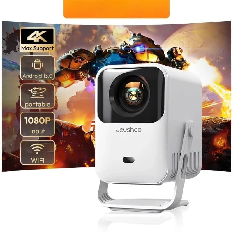 A15 Low Price 4k Projector Android 13 2025 Mini Portable LCD Home Theater Projector 90 Degree Rotation HY350 Projector