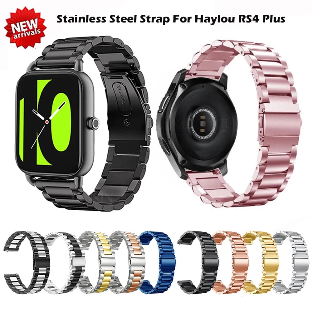 Cinturino in acciaio metallico per cinturino in acciaio inossidabile Haylou RS4 Plus per accessorio cinturino a sgancio rapido di lusso Haylou RS4 Smartwatch