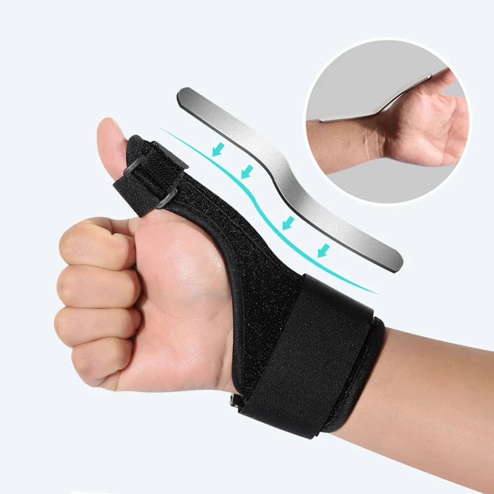 Stecca per pollice per 1 persona mano destra e sinistra, supporto per pollice reversibile, guaina tendine protezione per il polso protezione per il pollice