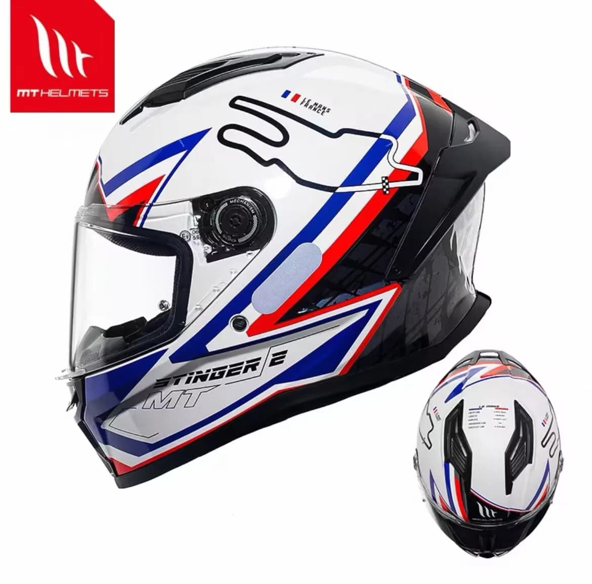 Casco moto 2025 MT Stinger 2 Casco integrale con doppia lente Certificazione ECE DOT Casco da corsa fuoristrada da uomo Para Moto