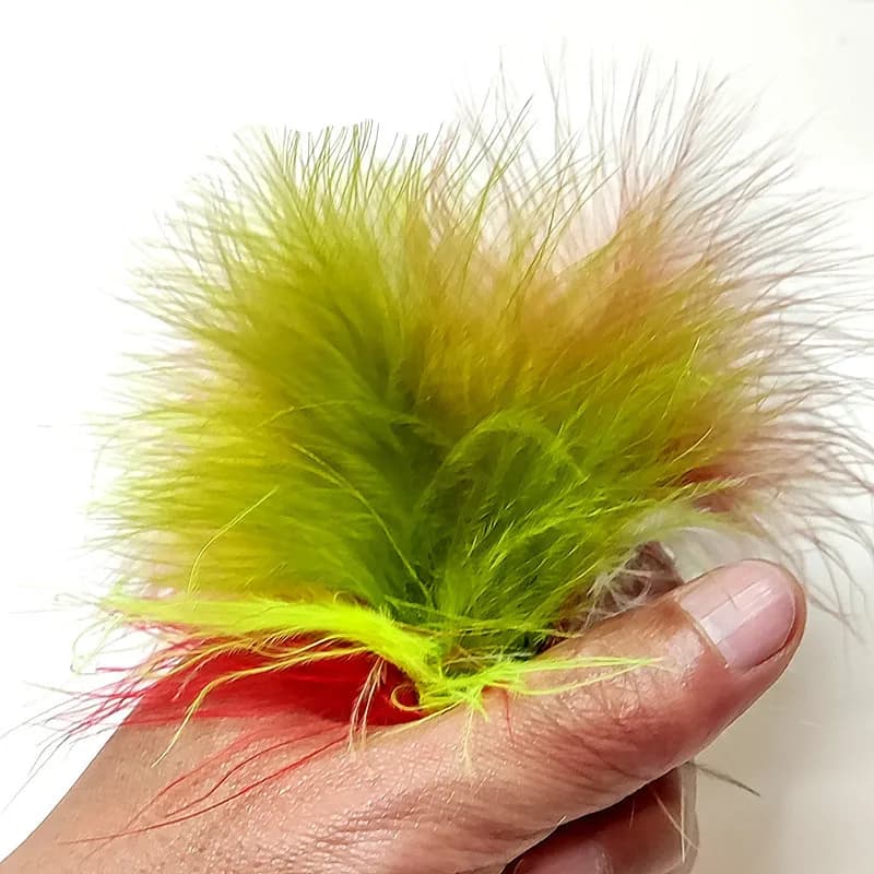 50 pezzi selezionati di piume di tacchino marabou per la creazione di mosche artificiali, ideali per Wooly Bugger, Leech e Streamer.