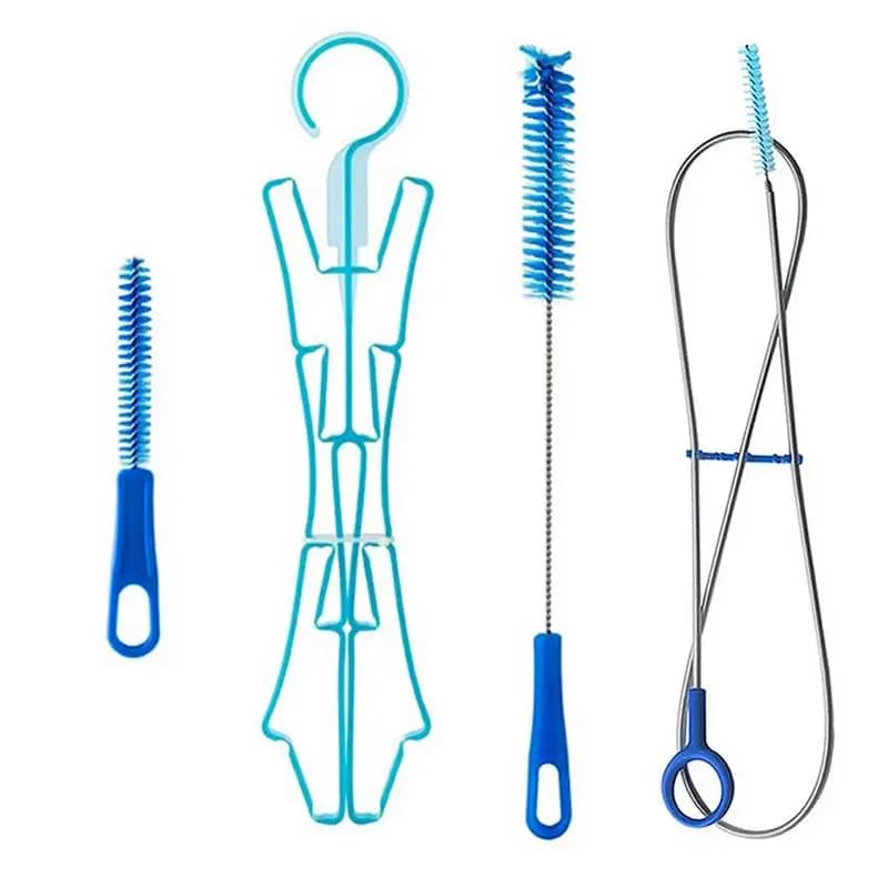 Cleaning brush kit for water hydration, detergent for outdoor plastic drinking water bags, camping, hiking, kitchen supplies